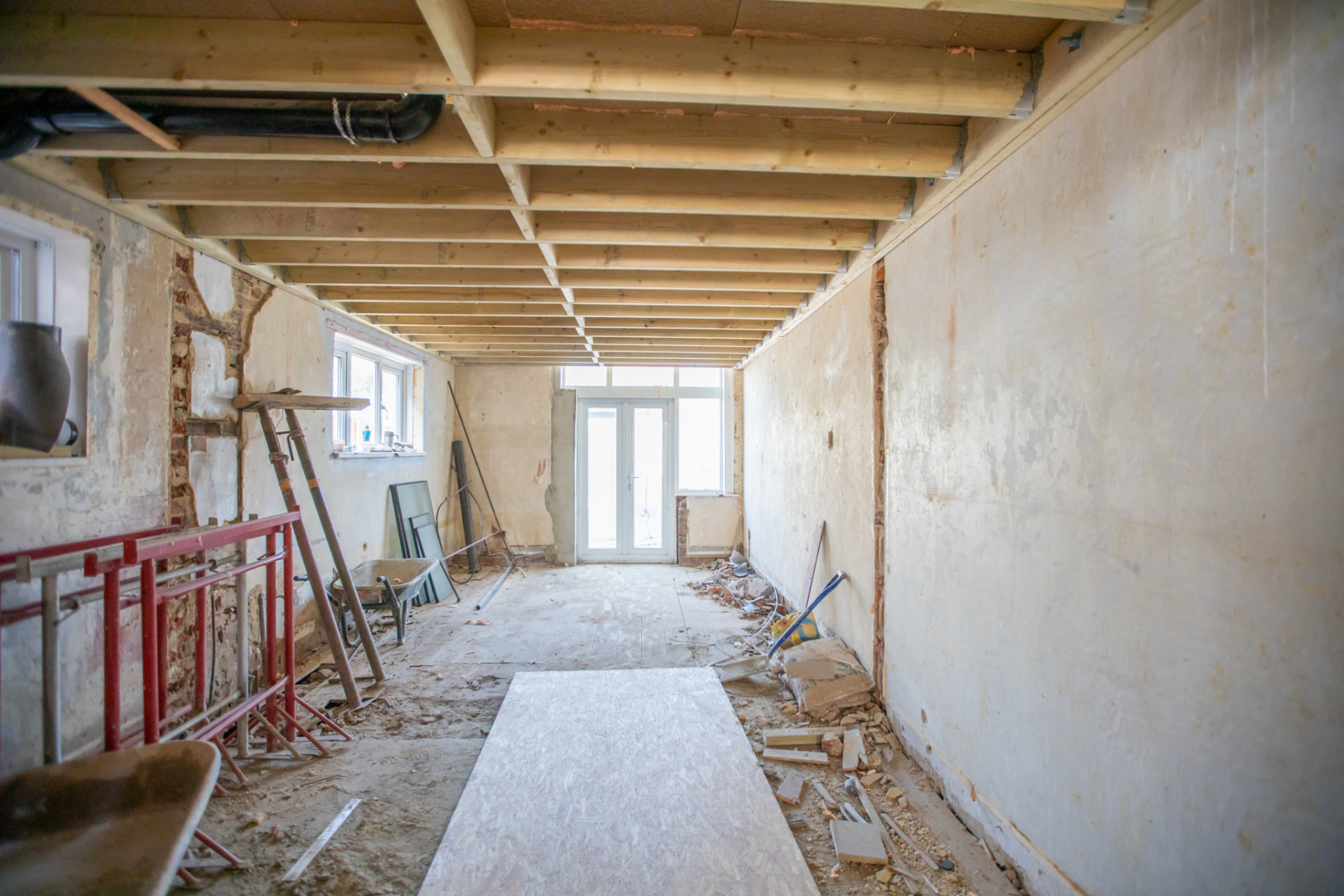 Wadham Road during — rear reception opened up