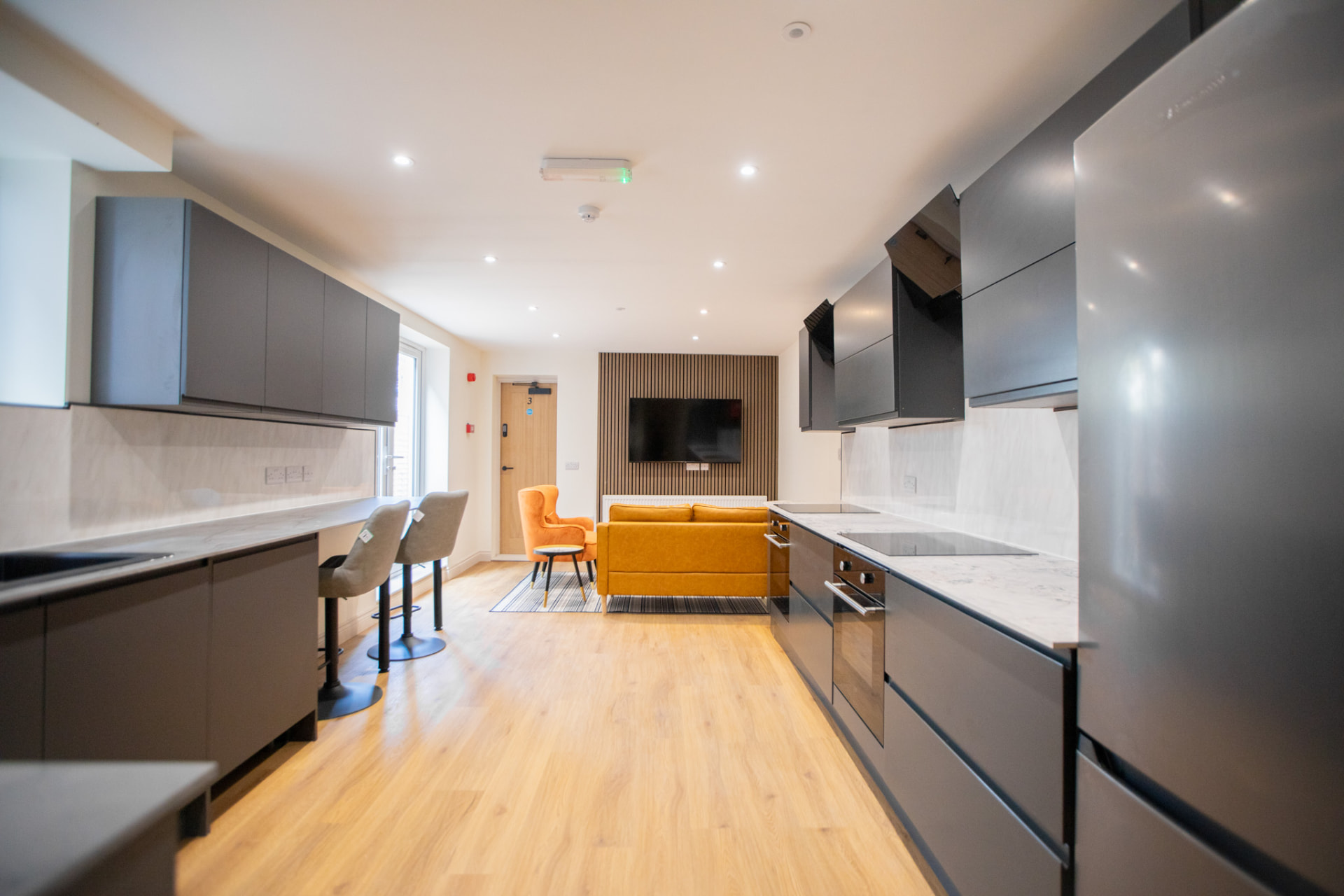 Wadham Road after — communal kitchen and lounge